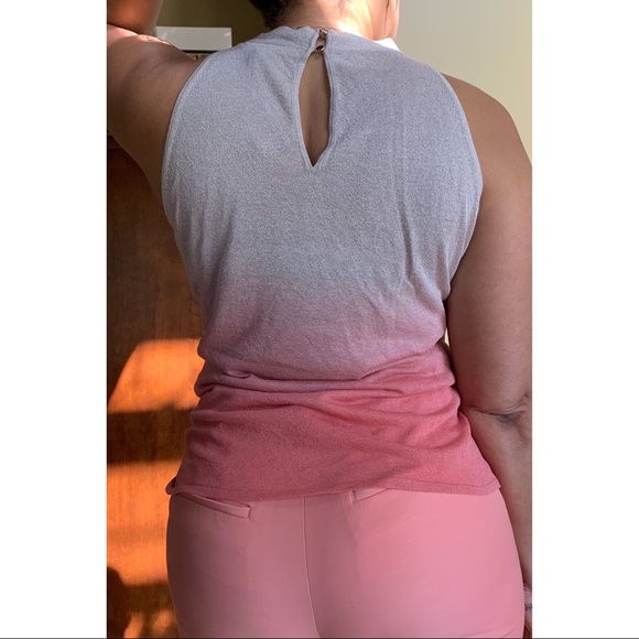 NWT! WHBM TEA ROSE OMBRÉ HALTER TOP - Picture 7 of 15